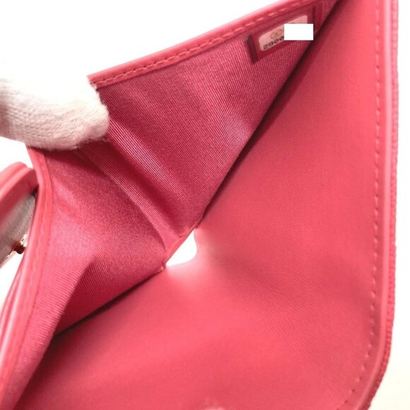 CHANEL AP0375 CC Phili Gris Matelasse Medium Long Wallet Trifold wallet Pink - Picture 11 of 12